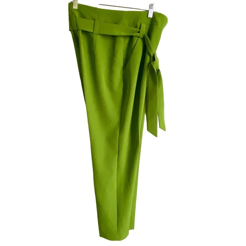 Cooper & Ella Size 8 Womens Green Pants with Belt and Pockets NEW